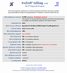 Click to zoom the TxDIAG screen